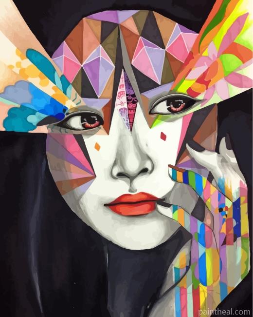 Geometric Face Painting By Numbers Kits