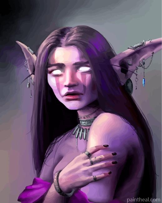 Scared Elf Woman Painting By Numbers Kits