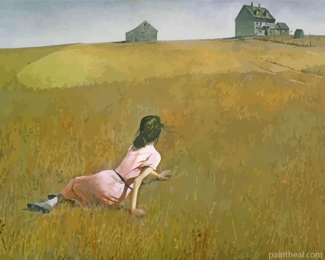 Girl In Field Painting By Numbers Kits