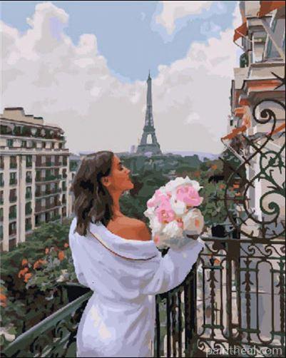 Girl Wake Up In Paris Painting By Numbers Kits