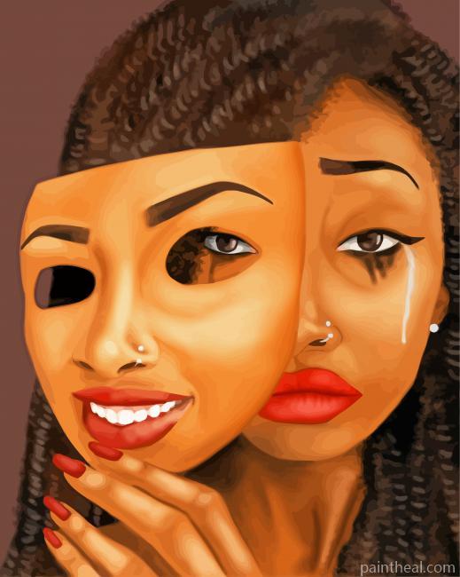 African Woman Crying Painting By Numbers Kits