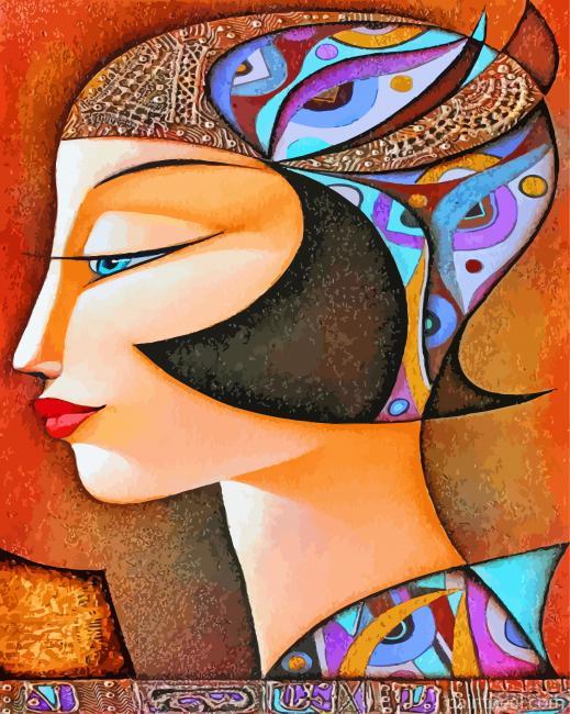 Deco Lady Side Profile Painting By Numbers Kits