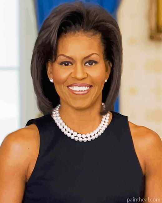 Michelle Obama Portrait Painting By Numbers Kits