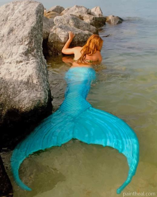 Real Blue Mermaid NEW Painting By Numbers Kits
