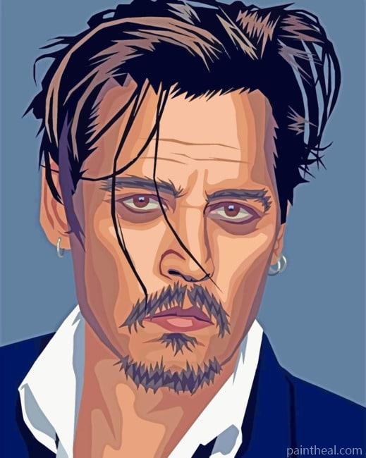 Johnny Deep Pop Art Painting By Numbers Kits