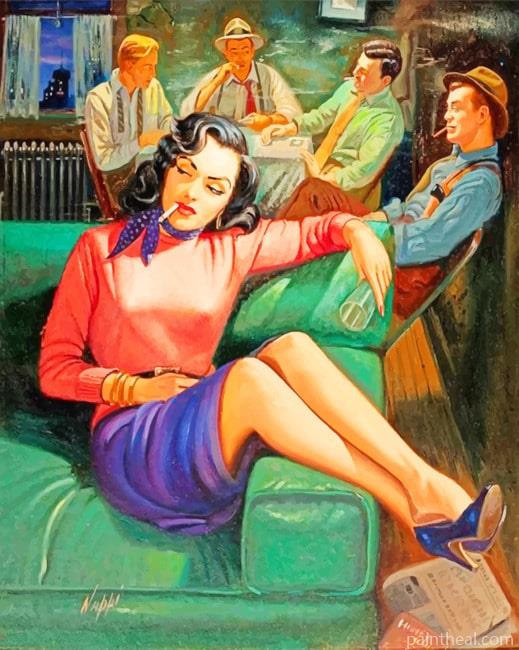 Aesthetic Classy Woman With Men NEW Painting By Numbers Kits