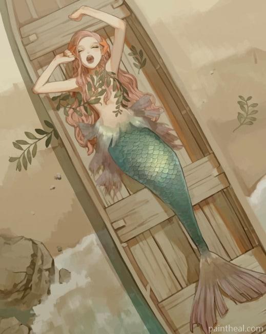 Mermaid On A Boat NEW Painting By Numbers Kits