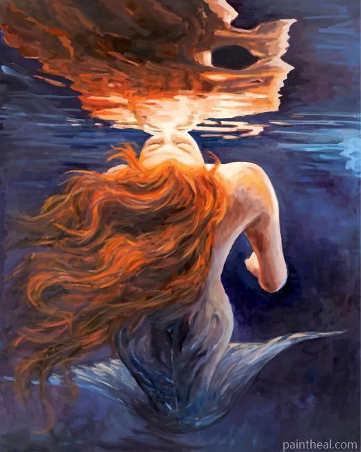 Mermaid Underwater Art Painting By Numbers Kits