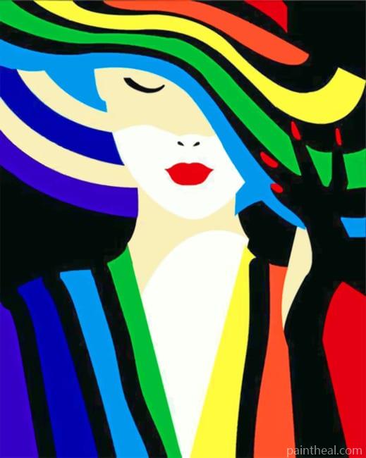Colorful Woman Illustration NEW Painting By Numbers Kits