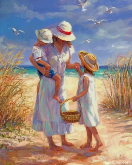 Mother And Children NEW Painting By Numbers Kits