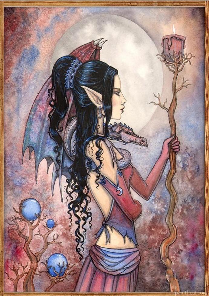 Halloween Witch Painting By Numbers Kits