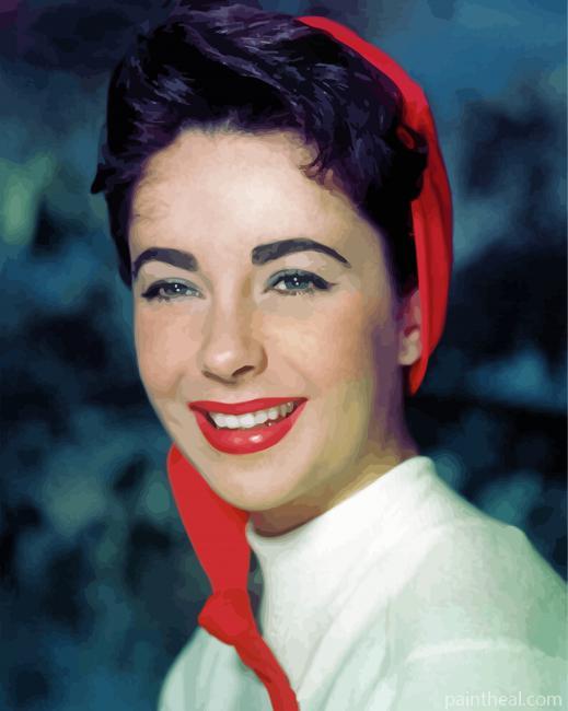 Vintage Actress Elizabeth Taylor Painting By Numbers Kits