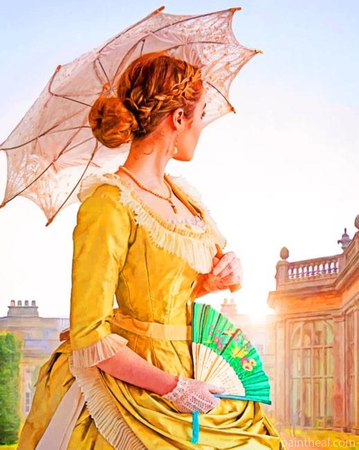 Victorian Woman Looking Back NEW Painting By Numbers Kits