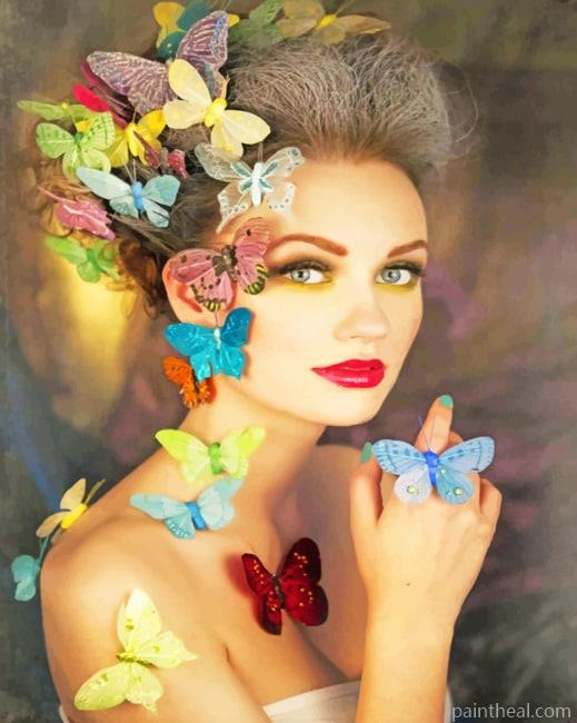 Butterflies Girl NEW Painting By Numbers Kits