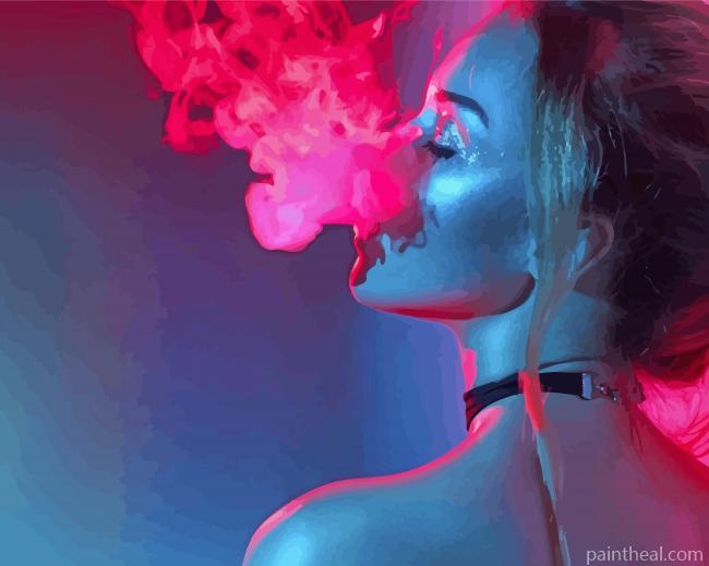 Aesthetic Girl Smoke -Paint By Numbers Painting By Numbers Kits