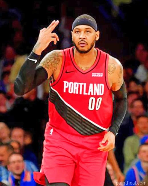 Carmelo Anthony Player Painting By Numbers Kits