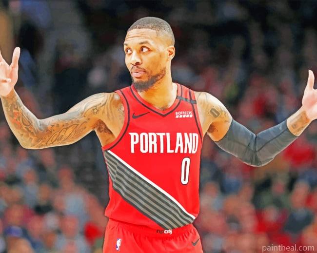 Damian Lillard Player Painting By Numbers Kits