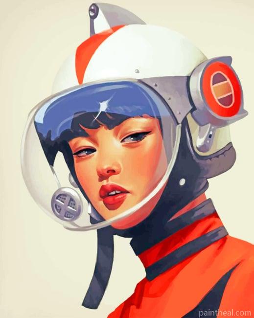 Korean Astronaut Girl NEW Painting By Numbers Kits