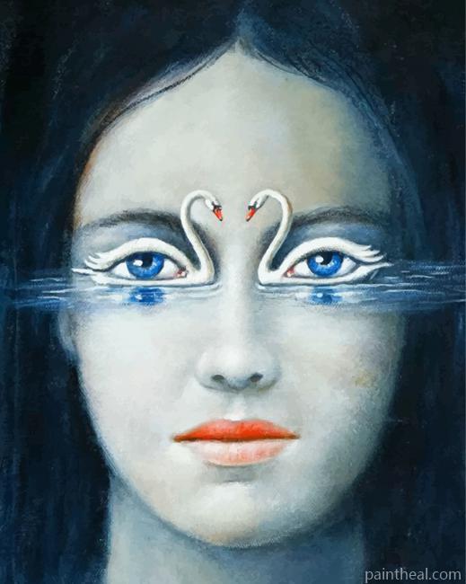 Swans Eyes Painting By Numbers Kits