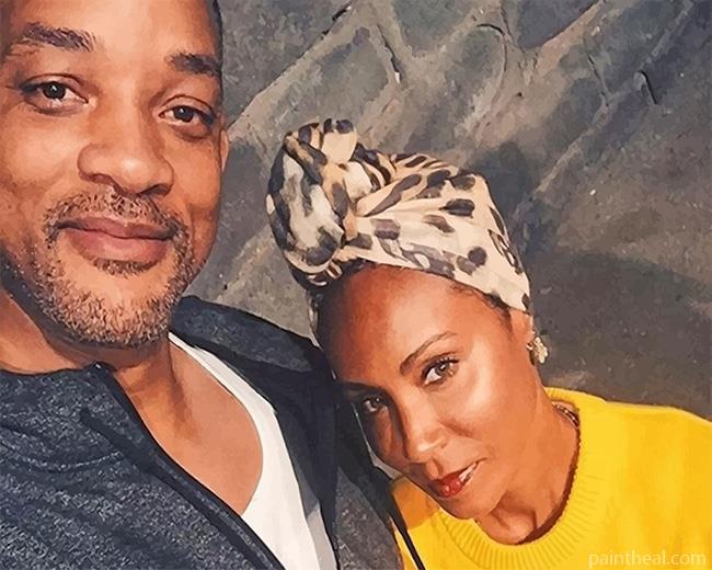 Will Smith And His Wife Painting By Numbers Kits