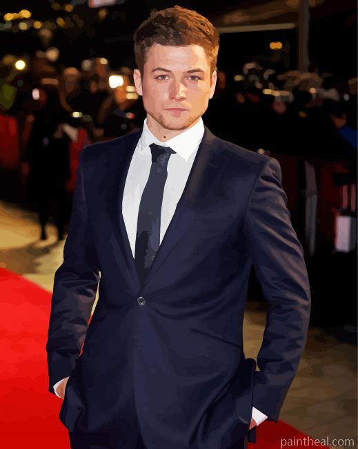 American Actor Taron Egerton Painting By Numbers Kits