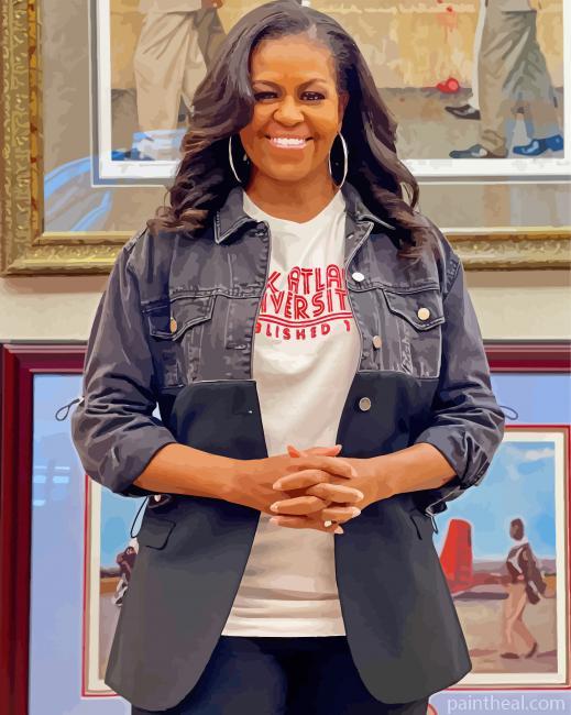 Lady Michelle Obama Painting By Numbers Kits