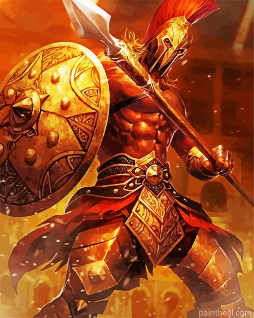 Aesthetic Gladiator Warrior Painting By Numbers Kits