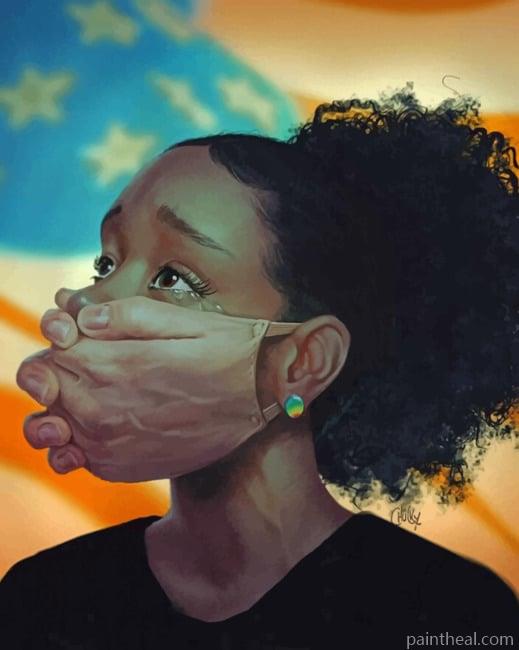 Sad Black Girl NEW Painting By Numbers Kits