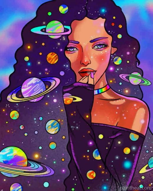 Space Girl NEW Painting By Numbers Kits