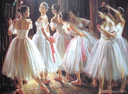 Group of Dancing Girls People Painting By Numbers Kits