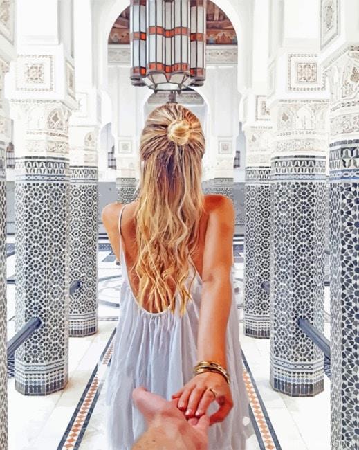 Follow me To Marrakesh Morocco Women Painting By Numbers Kits