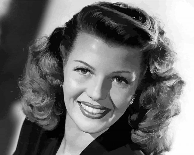 Beautiful Actress Rita Hayworth Painting By Numbers Kits
