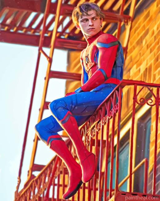 Tom Holland Spider Costume Painting By Numbers Kits
