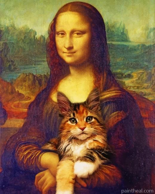Mona Lisa And Her Cat NEW Painting By Numbers Kits