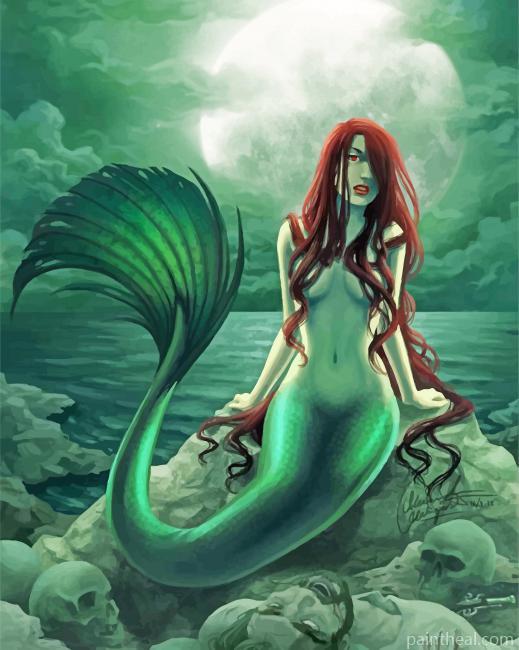 Beautiful Mermaid With Long Hair NEW Painting By Numbers Kits