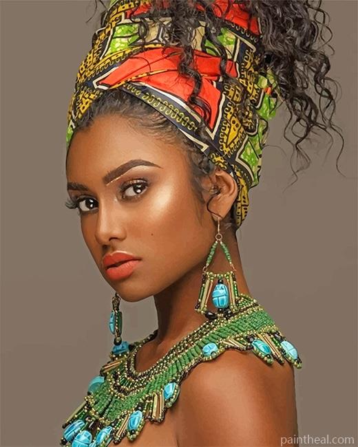Gorgeous African Woman NEW Painting By Numbers Kits