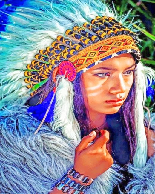 Native American Girl NEW Painting By Numbers Kits
