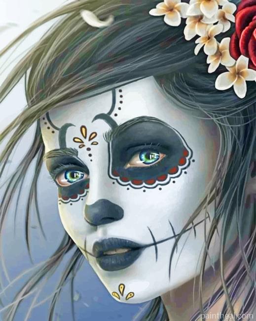 Skull Candy Girl NEW Painting By Numbers Kits