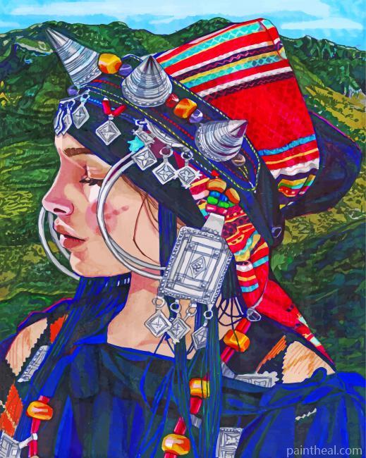 Amazigh Woman Painting By Numbers Kits