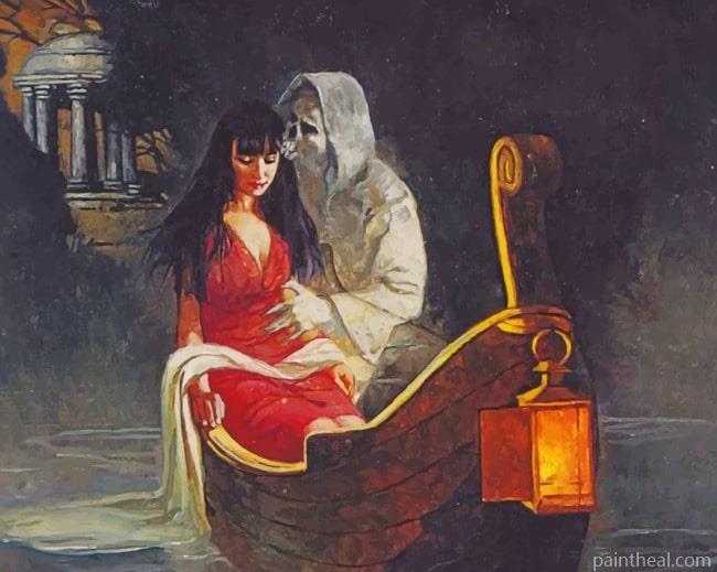 Angel Of The Death Kissing A Lady NEW Painting By Numbers Kits