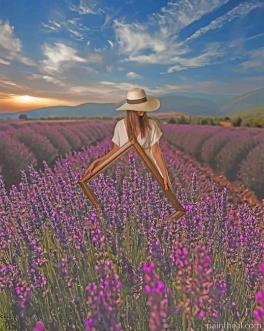 Woman In A Field Painting By Numbers Kits