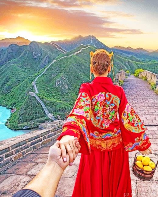Follow Me To China Women Painting By Numbers Kits