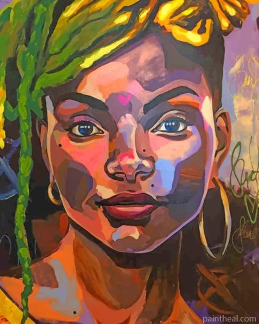 Colorful African Woman NEW Painting By Numbers Kits