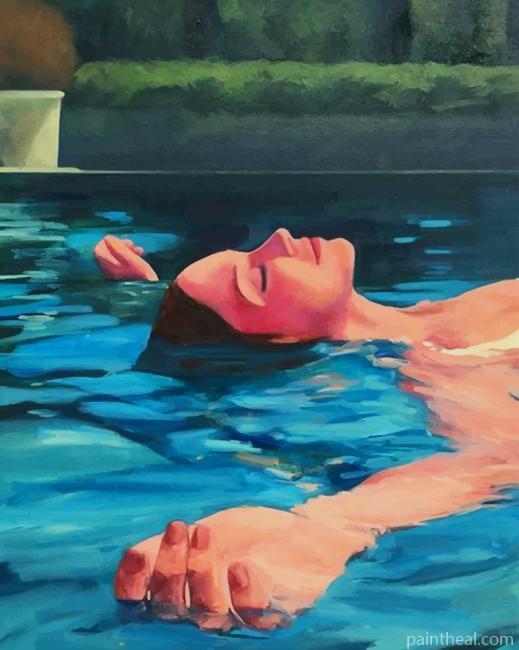 Woman Laying In The Water NEW Painting By Numbers Kits