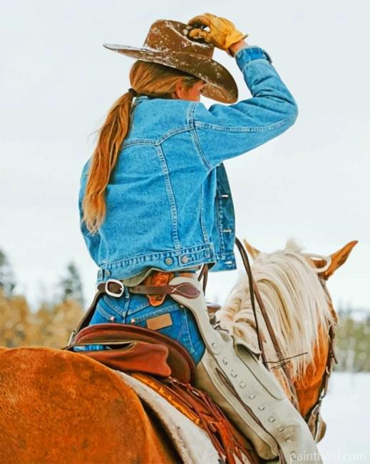 Cowgirl Women Painting By Numbers Kits