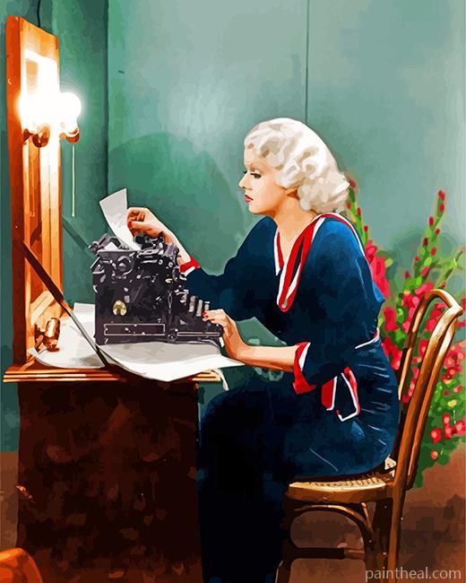 Vintage Jean Harlow Painting By Numbers Kits
