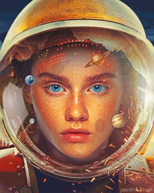 Astronaut Girl NEW Painting By Numbers Kits