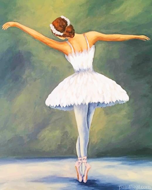 Ballerina With White Dress NEW Painting By Numbers Kits