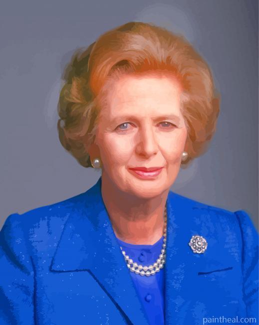 Beautiful Margaret Thatcher Painting By Numbers Kits