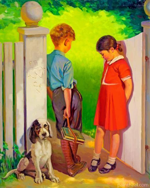 Kids In Love Painting By Numbers Kits